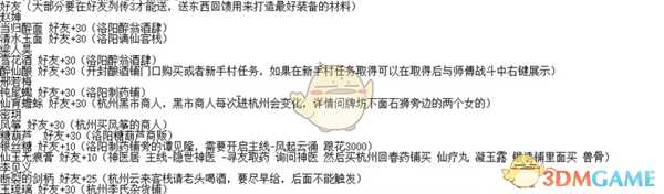 《天命奇御》各物品好感度提升值与入手方式介绍