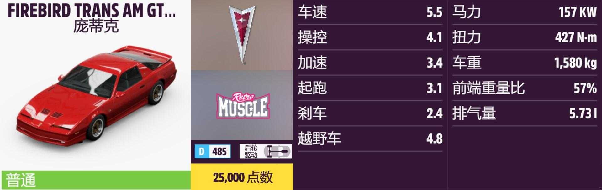 《极限竞速:地平线5》庞蒂克全车辆获取方法介绍