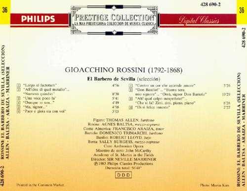 【经典歌剧】马里纳《罗西尼-塞维利亚的理发师（选粹）》1991[FLAC+CUE]
