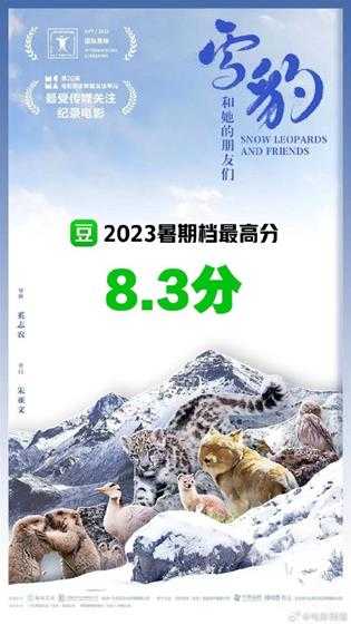 一眼高分！《雪豹和她的朋友们》豆瓣8.3分