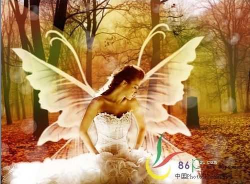 Photoshop照片合成:蝴蝶仙女