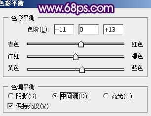 Photoshop为人物图片加上清爽的蓝紫色