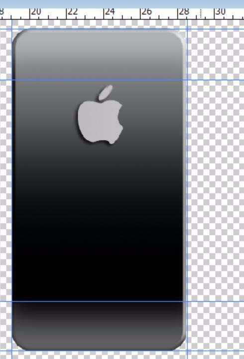 PS怎么绘制一个双面苹果手机图片?